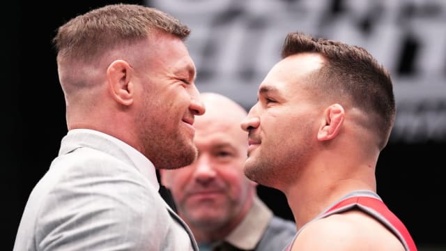 UFC stars Conor McGregor and Michael Chandler face off during season 31 of "The Ultimate Fighter."